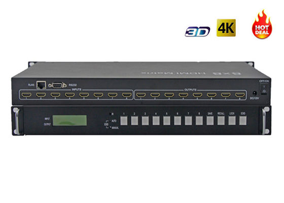 سوئیچر ماتریکس ویدیویی 4Kx2K 8X8 3D IR HDMI با 8 ورودی و خروجی 8 برابر