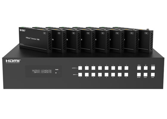 VINCAN 8x8 HDBaseT HDMI Matrix Switcher با 4K604:4۴ ویدئو و PoC برای نصب حرفه ای AV