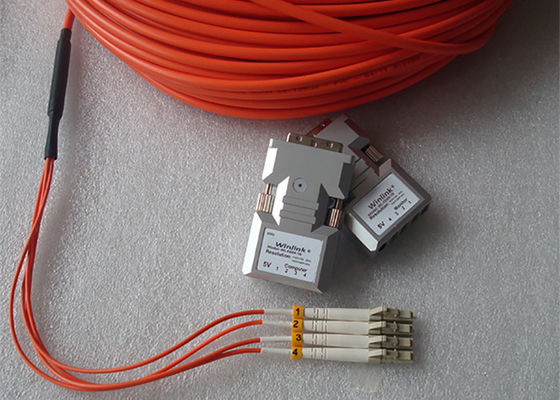 Multi Mode 4 Cores Dvi Over Fiber Extender LC Fiber for Transmission