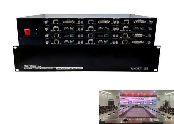 CAT5e / 6 / 7 12 پورت HDMI HDBaseT Extender Splitter PoC Dual IR RS232 3D
