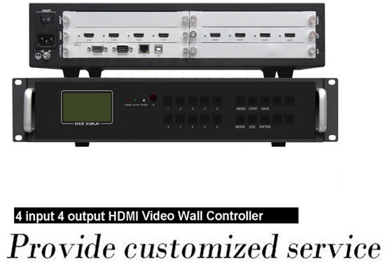 HDMI 4 در 4 خروجی 4K کنترلر دیواری تصویری 2x2 پورت زن RJ45 برای 9 صفحه