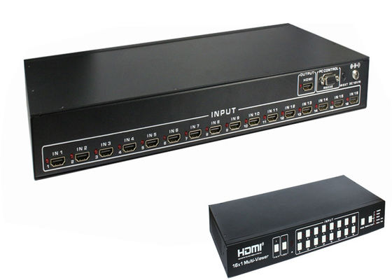 نمایشگر چندگانه 16 پورت 4K HDMI با سوئیچینگ بدون درز و نرم افزار کنترل کامپیوتر