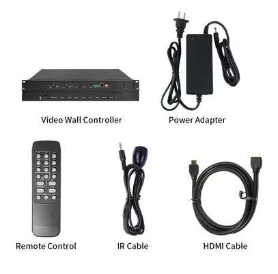 پردازنده ویدئویی 4K پشتیبانی از صفحه نمایش LED 1X4 4X1 با تابع اسپلایس و تقسیم پردازنده دیواری ویدئو