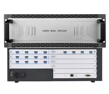 حرفه ای کامل 4K30hz 16 کانال کنترل کننده دیوار ویدئو HDMI 12 در 4 خارج LED پردازنده دیوار ویدئو LCD