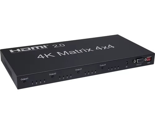 پشتیبانی EDID 70 متر IR HDBaseT 4X4 HDMI Matrix Switcher با کنترل از راه دور IR