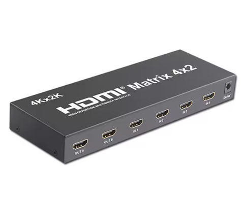 6x4 4k hdmi متراکس سوئیچر افزونه 4x2 hdmi متراکس سوئیچ باکس