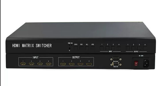 خروجی 18Gbps 4 X 4 HDMI Matrix Switcher با رزولوشن خروجی تا 4Kx2k 60Hz