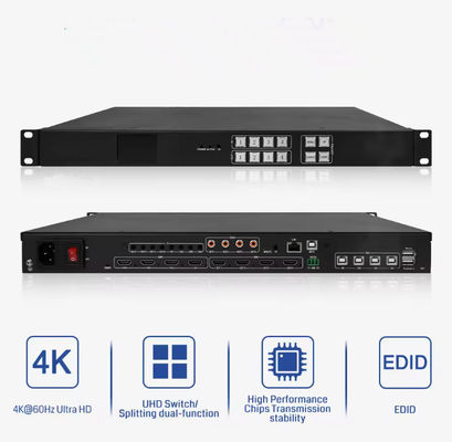 پردازنده ویدئویی 4K پشتیبانی از صفحه نمایش LED 1X4 4X1 با تابع اسپلایس و تقسیم پردازنده دیواری ویدئو