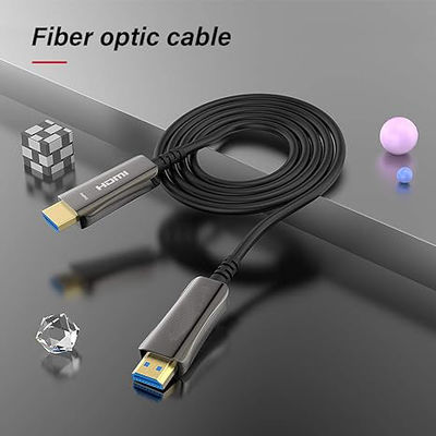 کابل فیبر نوری 4K HDR دلفی ویژن HDMI، کابل نوری 100 متری فعال HDMI برای وضوح Ultra HD