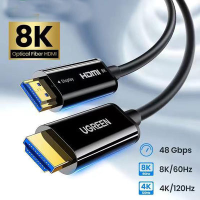 4K 60Hz رزولوشن HDMI 2.1 کابل فیبر با پشتیبانی از HDR راه دور