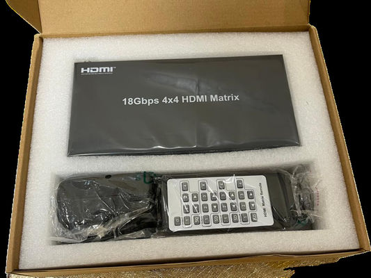 EDID پشتیبانی شده 4x4 ماتریس HDMI با پهنای باند ویدئویی 225MHz و کنترل RS-232
