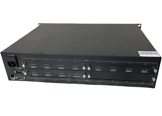 سوئیچر ماتریکس ویدئویی قابل نصب با منبع برق AC 100-240V IR