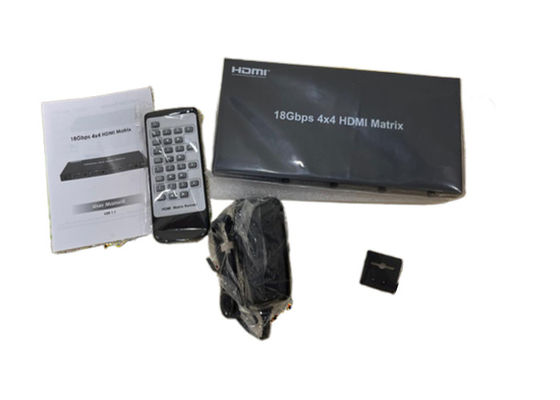 4X4 HDMI Matrix Switcher با گزینه های کنترل متعدد و خروجی های 4K