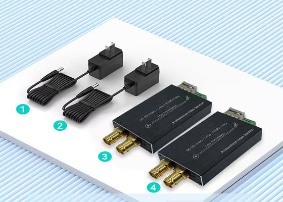 12G SDI اپتیکال ویدئو اکستندر سیگنال با کیفیت بالا 1080p از طریق فیبر نوری