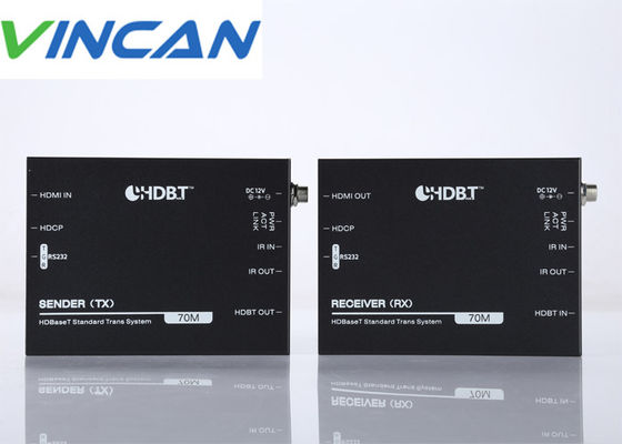 HDbaset HDMI Extender Over Single 70m CAT6 با پشتیبانی IR POC، RS232 4k 60hz