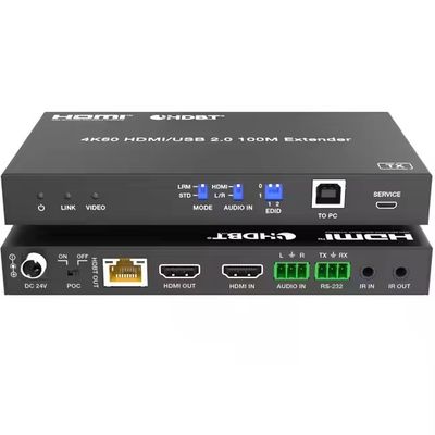 4K USB 2.0 HDBaseT Extender over LAN HDBaseT PoC کابل تک Cat5e / 6a / 7 ، حداکثر 100m