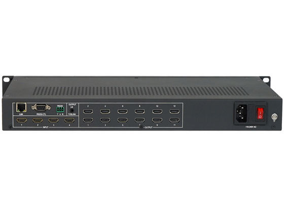 3x4 2x4 3x3 پردازنده دیواری ویدئویی 4k Hdmi با 4 ورودی 12 خروجی