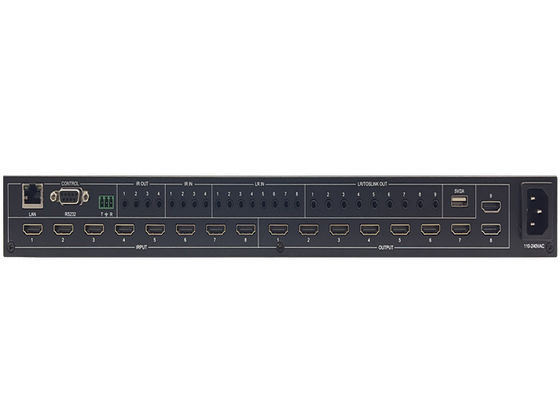 6x6 8k 8 X 8 Hdmi متریکس سوئیچر Hdmi متریکس 18 گیگابایت در ثانیه اتصال بی سیم