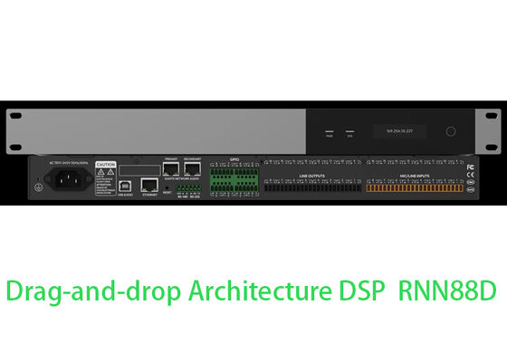 Dante DSP Processor  8x8 Audio Matrix  Conference Audio DSP | Drag-and-Drop Smart Control