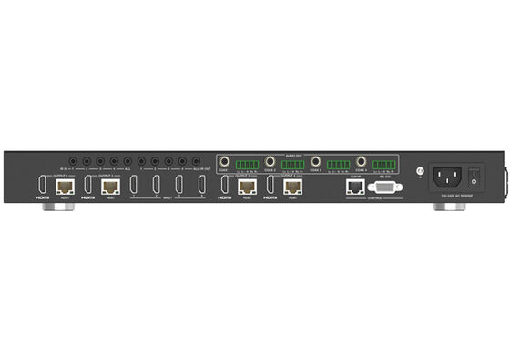 سوئیچ ماتریس HDMI VINCAN 4x4 HDBaseT با 4K60 4:4:4، PoC و 4 گیرنده برای توزیع حرفه‌ای AV