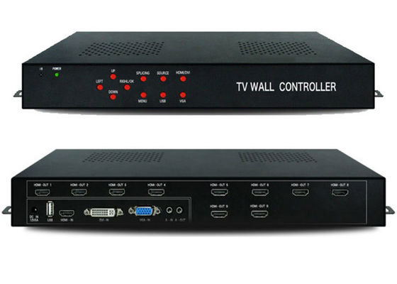 HDMI 1 در 9 خروجی 1080P VGA پردازنده دیواری تصویری 2x2 3x3 3x2 4x2