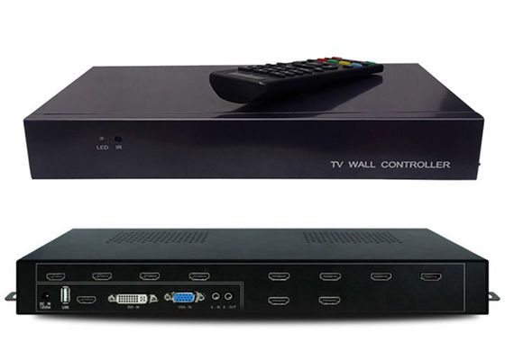 HDMI 1 در 9 خروجی 1080P VGA پردازنده دیواری تصویری 2x2 3x3 3x2 4x2
