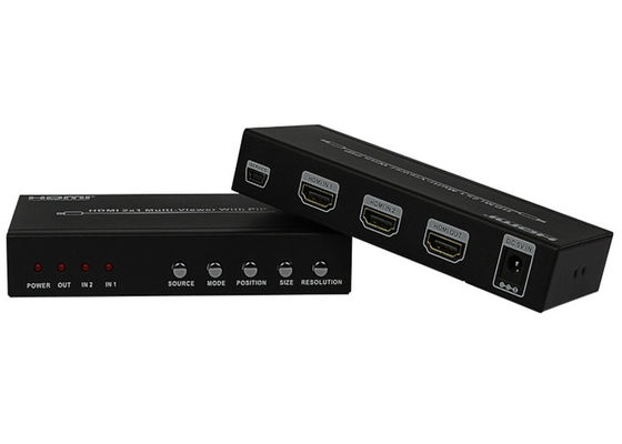پورت های خروجی نوع زن DC 5V 1A PIP HDMI 2x1 MultiViewer نوع ورودی