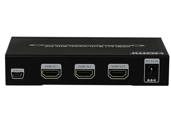 پورت های خروجی نوع زن DC 5V 1A PIP HDMI 2x1 MultiViewer نوع ورودی