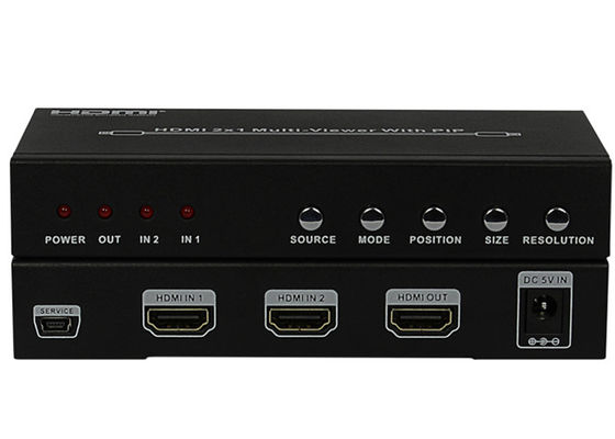 پورت های خروجی نوع زن DC 5V 1A PIP HDMI 2x1 MultiViewer نوع ورودی