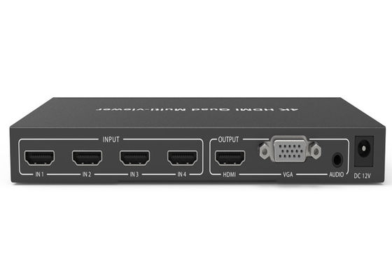 مشکی HDCP 1.4 4K 4×1 Quad HDMI Multiviewer با ورودی 4 x HDMI و 1 x خروجی HDMI