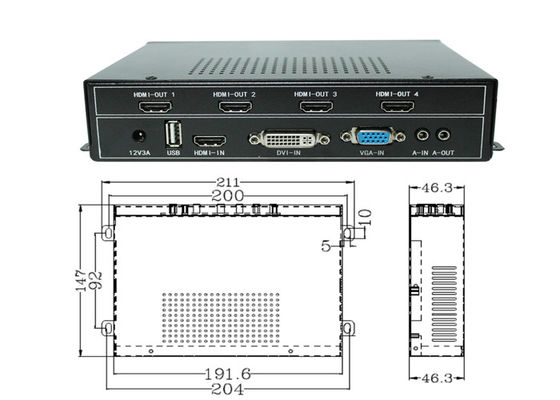 کنترل کننده دیواری ویدئویی HDMI - پردازنده نمایش چند صفحه ای با پشتیبانی از 4K Ultra HD