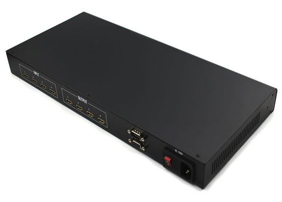 سوئیچ ماتریس HDMI بدون درز 4x4 با بدنه فلزی، ماتریس HDMI 4K برای توزیع قابل اعتماد AV