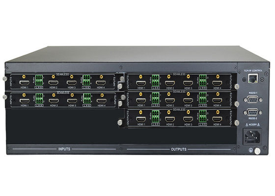 سوئیچر ماتریکس ویدیویی 4k HDMI مدولار 8x16 بدون درز HDCP
