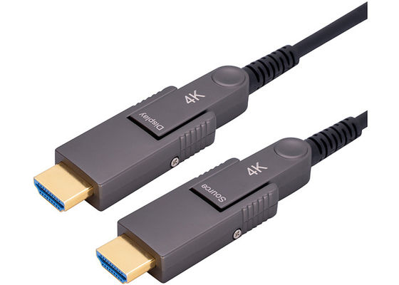 کابل فیبر نوری EDID CEC HDCP2.2 HDR HDMI سازگار با EMI RFI
