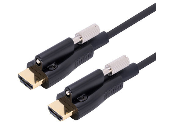 کابل فیبر نوری EMI RFI HDMI با پشتیبانی از پیچ 18G Super Speed