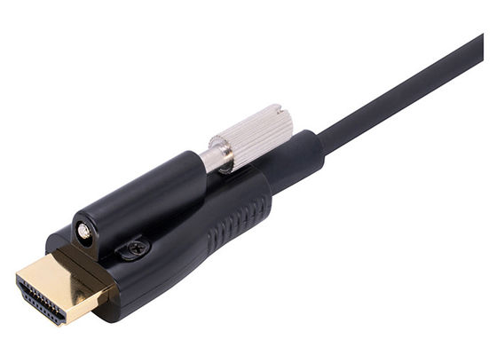 کابل فیبر نوری EMI RFI HDMI با پشتیبانی از پیچ 18G Super Speed