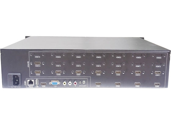سیاه و سفید 1080P HDMI 1U LCD کنترل دیوار تصویری 1 ورودی 12 خروجی