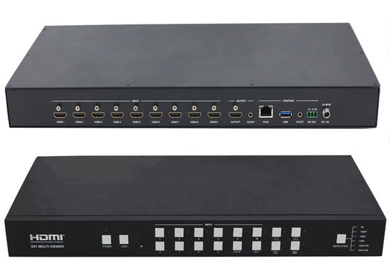 ورودی 9Ch 4K 1Ch خروجی HDMI Multiviewer 9x1 Switcher Seamless