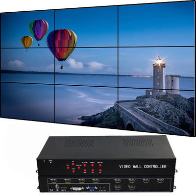 کنترلر دیواری 1 در 9 خروجی HDMI LCD با 2x2 2x3 3x2 4x1 4x2 3x3 و RoHS CE FCC