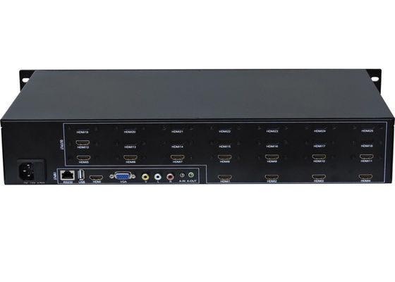 Hdmi 2x2 3x4 2x6 2x5 LCD کنترلر ماتریکس دیوار ویدئویی با کنترل RS232 برای اتصال 12 تلویزیون