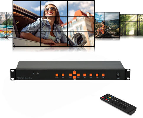 RS232 9CH LCD کنترلر دیواری 3x3 2x4 4x2 HDMI DVI VGA USB برای اتصال 9 تلویزیون