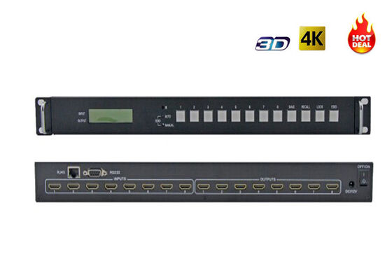 8x8 4Kx2k 30Hz 3D IR 1080P HDMI 1.4 Switcher 8 IN 8 OUT