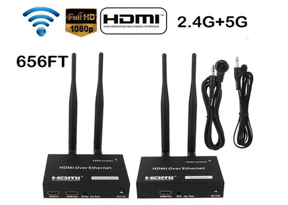 تلویزیون 660 فوت / 200 متر HDMI فرستنده و گیرنده بی سیم 1080P با ریموت مادون قرمز