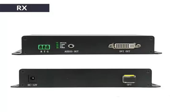 20 کيلومتر DVI Fiber Extender 1080p@60Hz HDMI 1.3 و 3.5mm پشتیبانی صوتی