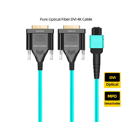کابل فیبر MPO پورت سیگنال استاندارد DVI سازگار با پروتکل DP 1.4 پشتیبانی از سیستم ویدیویی 4K Ultra HD