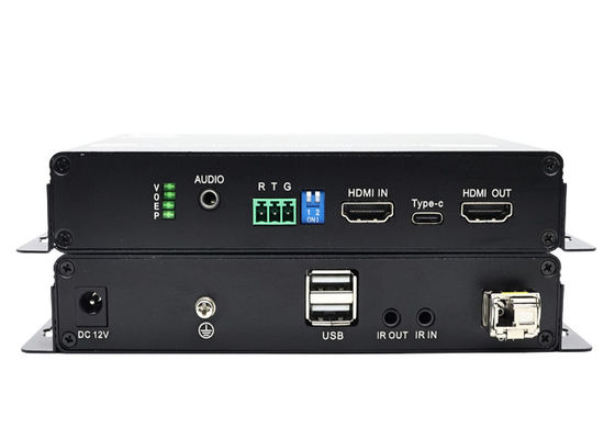 HDMI 4K Optical Extender 60Hz over Fiber 10km منبع برق انتقال DC 12V / 1A
