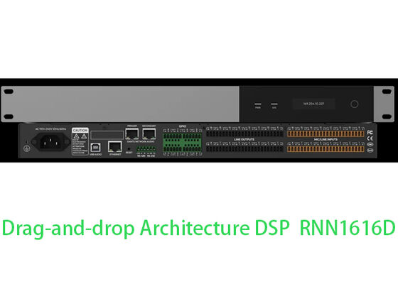 پردازشگر ماتریس DSP دانته پردازشگر DSP صوتی میکسر DSP 16x16 | معماری کشیدن و رها کردن