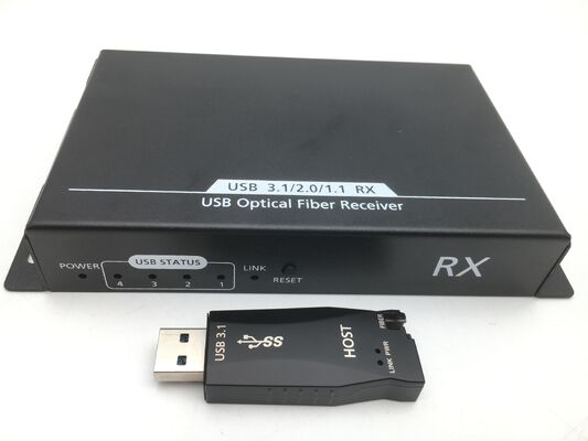 افزایش‌دهنده فیبر نوری USB 3.0 با برد 300 متر، سرعت 5 گیگابیت بر ثانیه و هاب USB 4 پورت