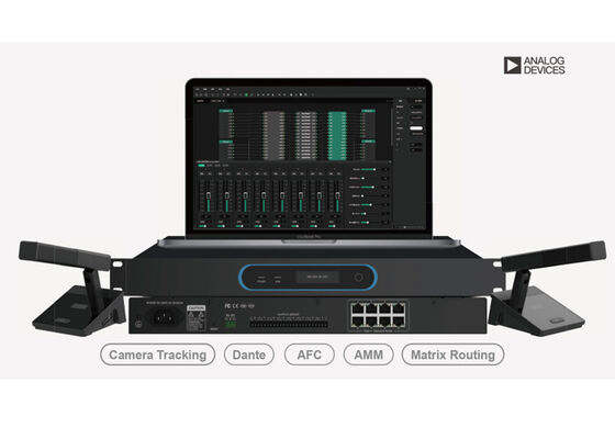 VINCAN NMC100D کنسول میکس صدای شبکه‌ای با ۳۲x۳۲ کانال Dante، میکس خودکار میکروفون و ۸ رابط PoE++