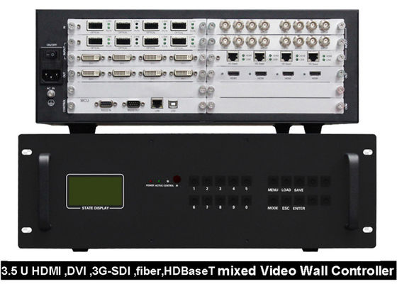 سفارشی ساخته شده HDMI DVI کنترل دیوار ویدئویی 3G SDI فیبر HDBaseT مخلوط